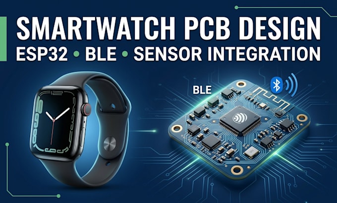 design a pcb with esp32 ble sensor for custom wearable device