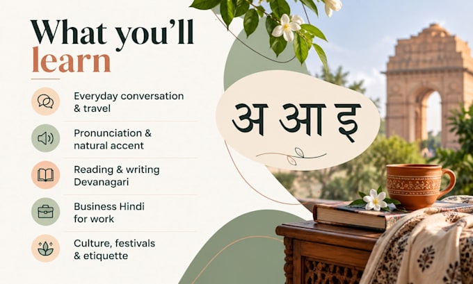 teach you conversational hindi as a native speaker