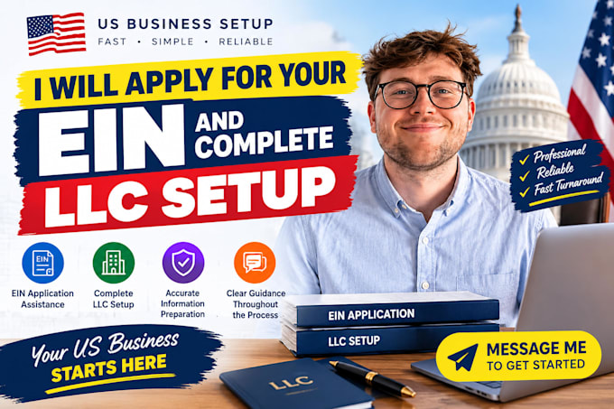 apply for your ein and complete llc setup
