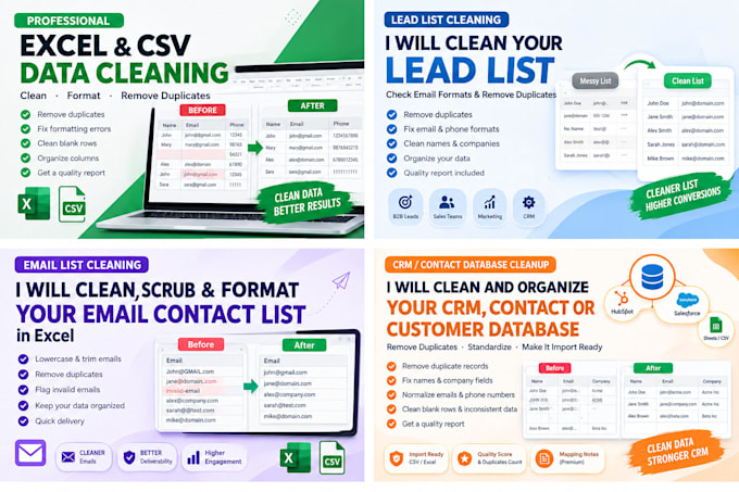 clean your lead list, validate emails, and remove duplicates