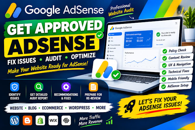 get google adsense approval fix adsense errors professionally auditing adsense