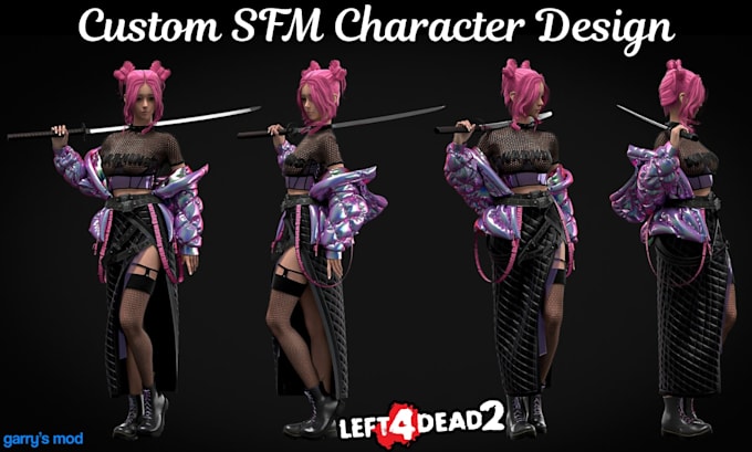 port, create sfm model, tf2 character, l4d2, gmod playermodel, mmd, fnaf model