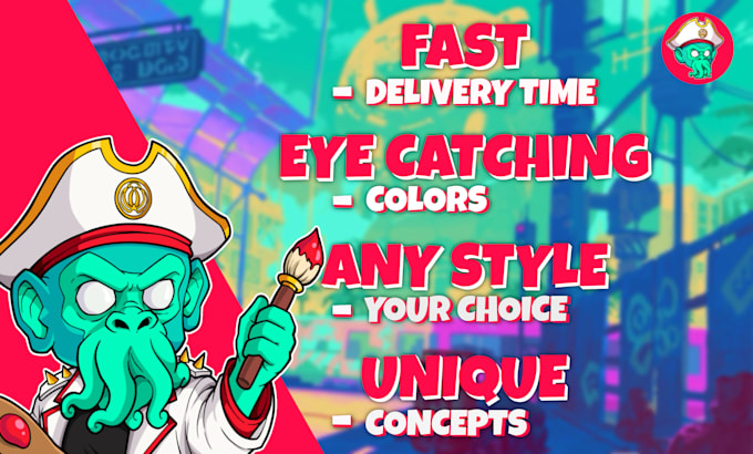 draw unique cartoon youtube thumbnails for you