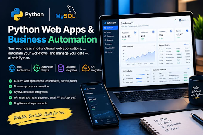 create and manage your business database, automation tasks
