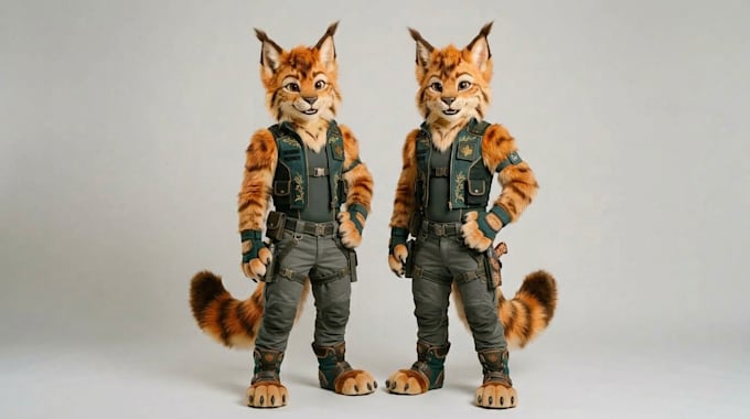 create custom furry, vrchat avatar, fursona, furry character and 3d model