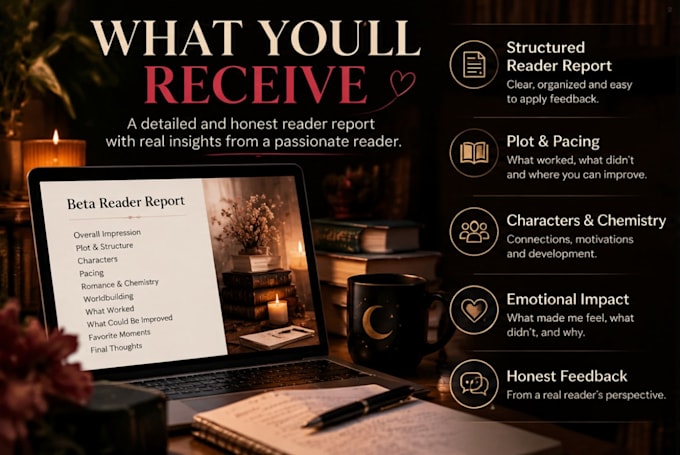 beta read your romance, fantasy or dark romance book