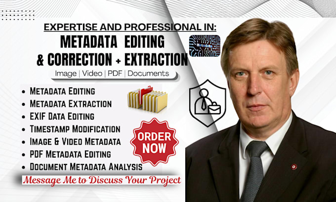 do metadata editing, analysis, video and data extraction for images and document