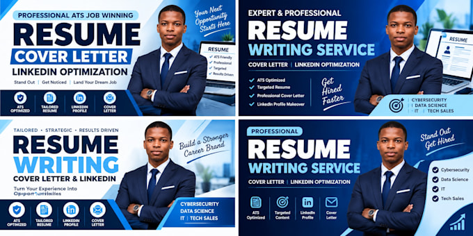 write professional resume for cybersecurity, data science, IT, tech sales