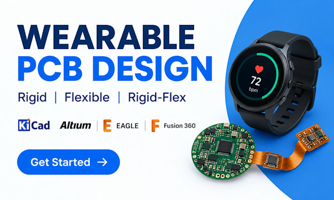 design wearable pcb flexible pcb smartwatch fitness tracker sensor pcb layout