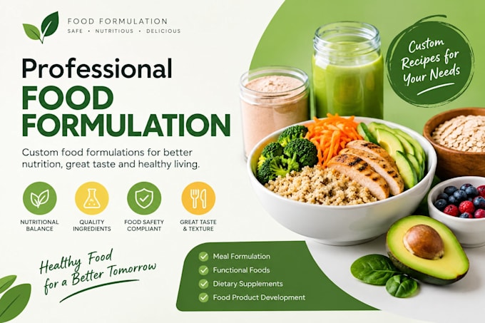 develop professional custom food formulations and recipes