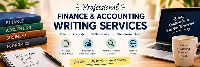 finance and accounting articles and blog writing
