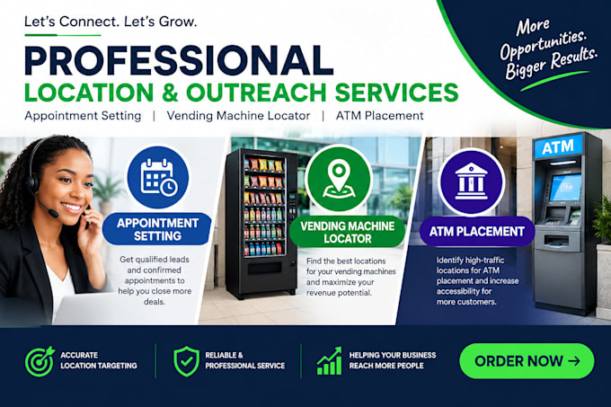 cold calling for vending machine locator and atm placement