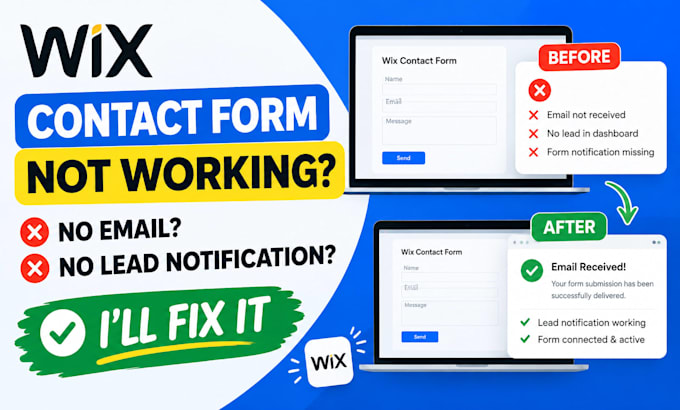 fix your wix contact form not sending emails lead notification wix bug and error