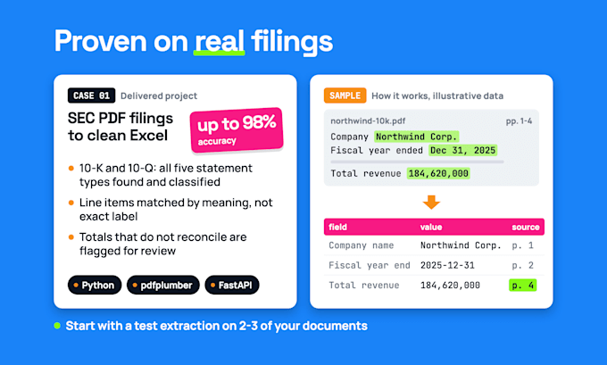 extract data from PDF and scanned documents to excel or json with ai ocr