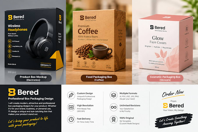 design minimal, modern and luxury packaging or label