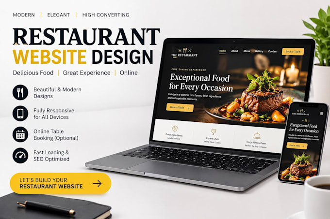 design a restaurant website with online ordering and reservation system