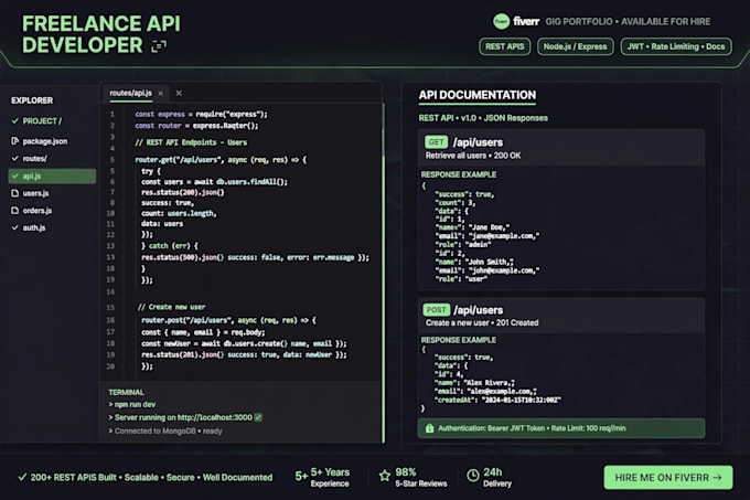 develop a rest api or integrate third party api for your app