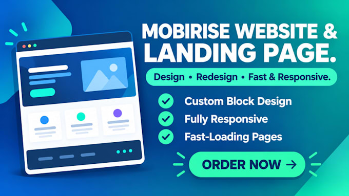 design or redesign your mobirise website or landing page