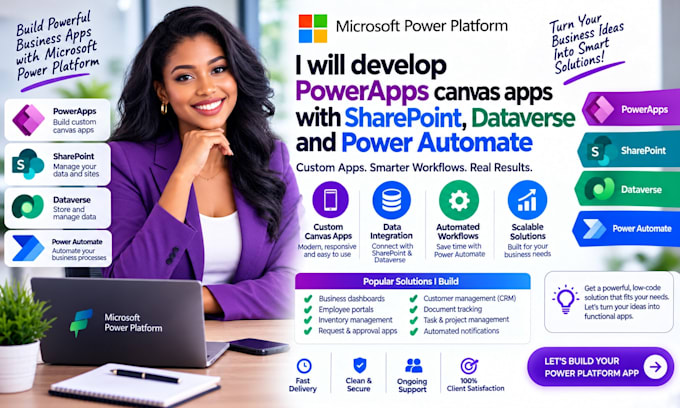 develop powerapps canvas apps with sharepoint dataverse power automate
