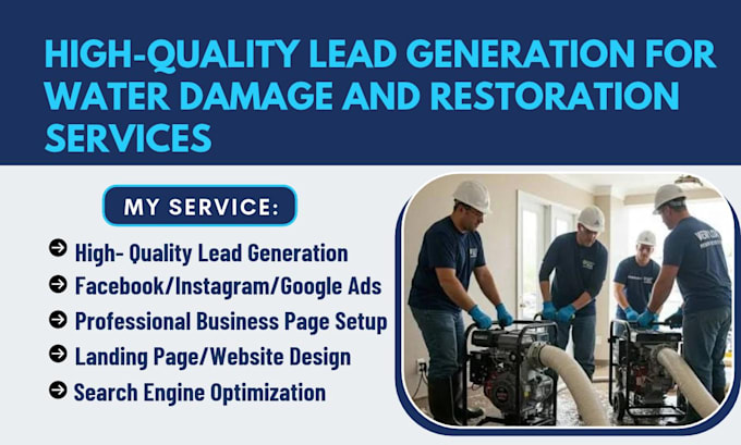 do quality water damage restoration leads, flood cleanup, mold remediation leads