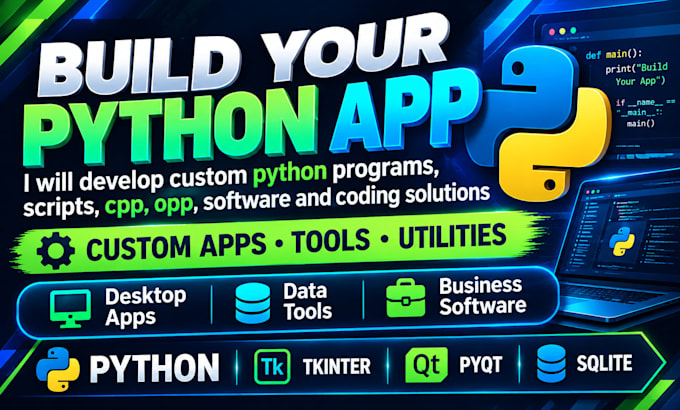 develop custom python programs, scripts, cpp, opp, software and coding solutions