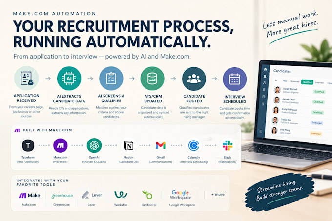 build a make com ai recruitment screening and candidate management system