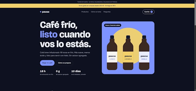 build a modern responsive landing page with a whatsapp button