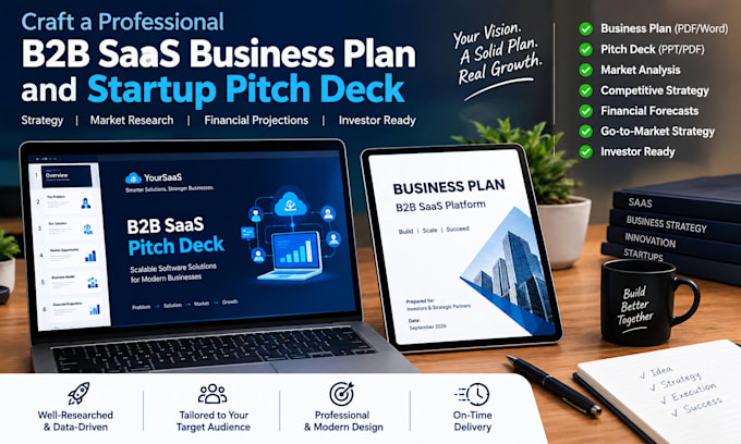 craft a b2b saas business plan and startup pitch deck