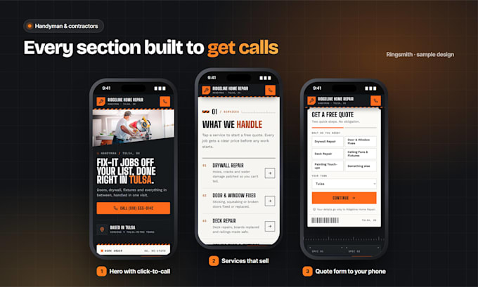 build a handyman or contractor website that gets calls