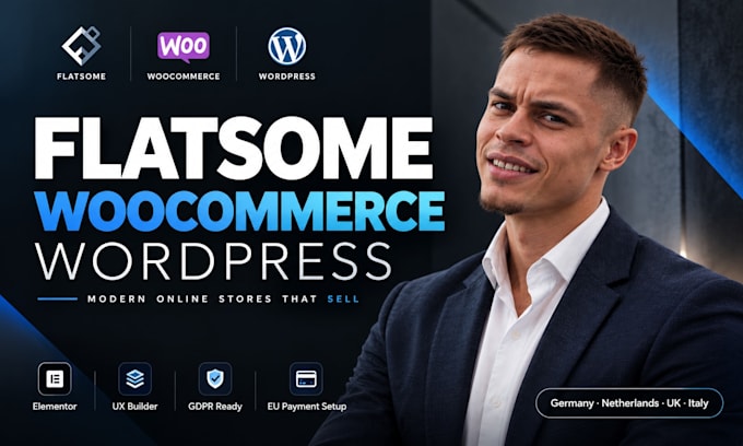 build flatsome woocommerce website wordpress elementor design and customize