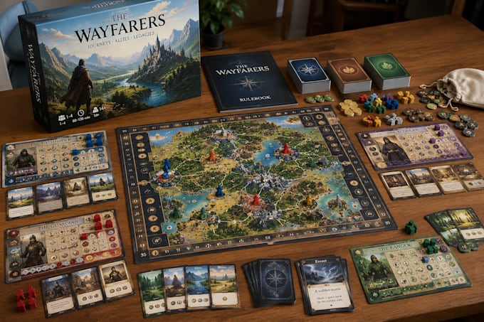 do professional board game design, card game, tabletop game, and rulebook