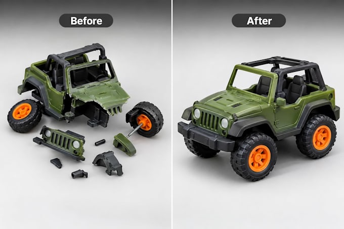 fix stl file, 3d scan cleanup, reverse engineer 3d scan model ready for 3d print