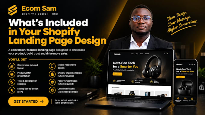 design a conversion focused shopify landing page