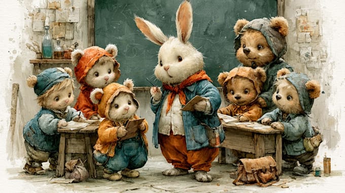 illustrate your children book with charming artwork