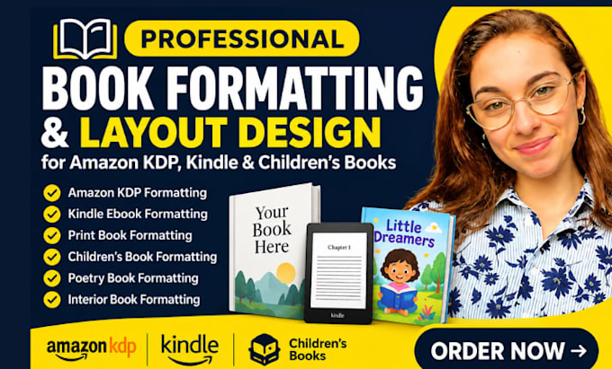 do book formatting amazon KDP book formatting kindle and children book layout