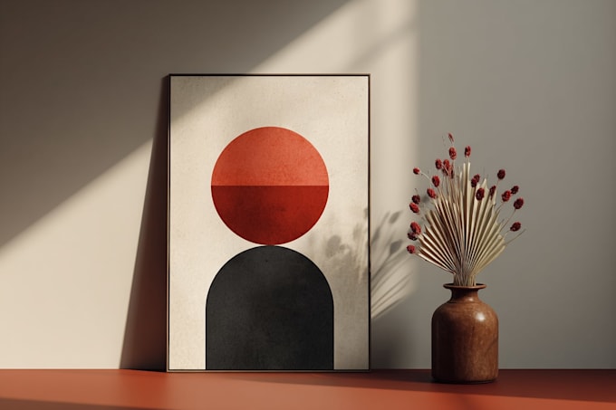 do minimalist boho art and abstract printable wall art