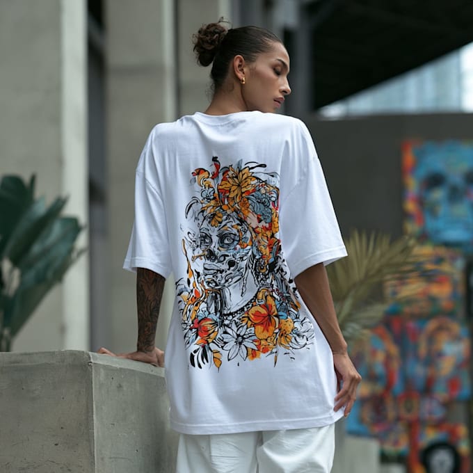 make professional custom apparel illustration for you