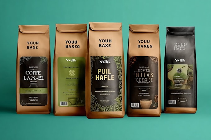 create coffee label and packaging design