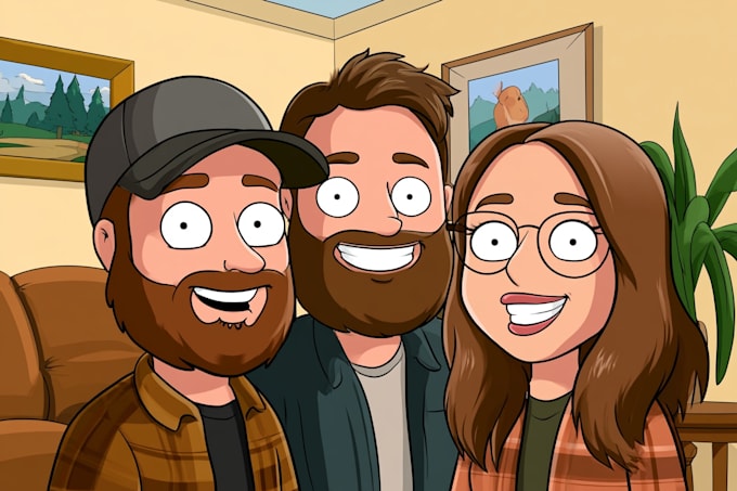 create custom images in the family guy cartoon style
