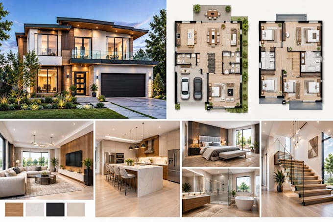 provide house design, floor plans and interior design