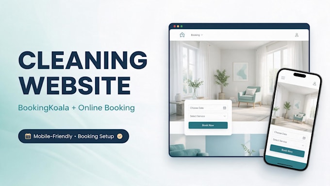 build a bookingkoala cleaning service website with online booking