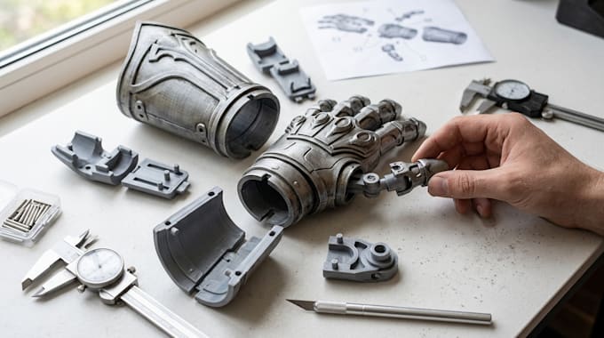 model 3d printable cosplay props, helmets, and armor for fast delivery