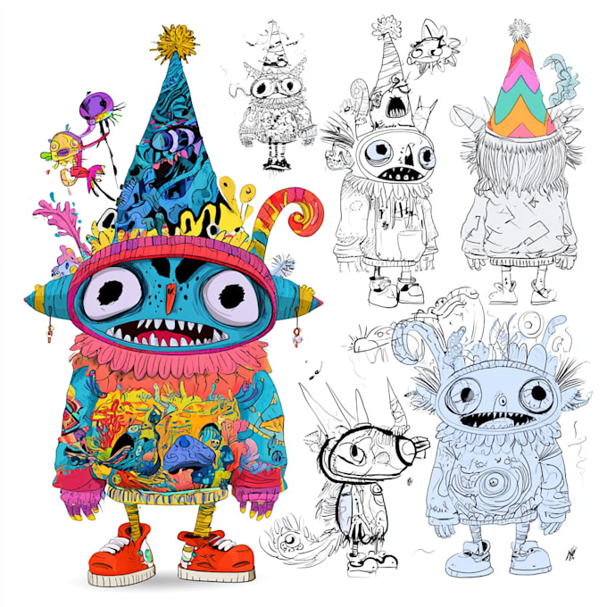 design custom clip art graphics for stickers and planners