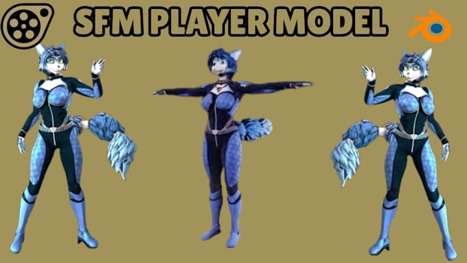 port and rig custom 3d model for sfm and gmod
