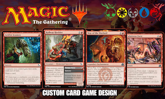 create custom mtg card, tcg card and board game design