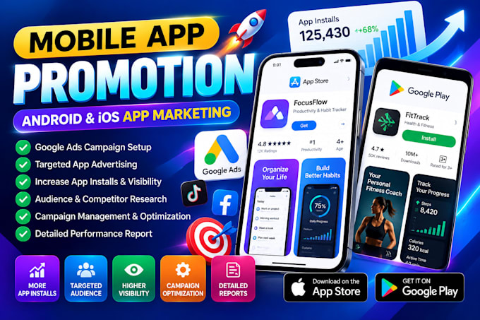 do mobile app promotion, android and ios app marketing with google ads