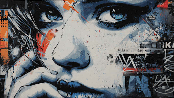 create graffiti pop art canvas designs and murals
