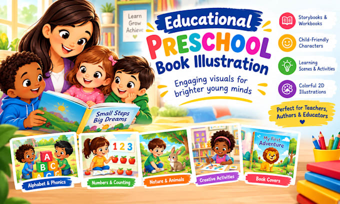 illustrate educational preschool books for teachers with engaging visuals