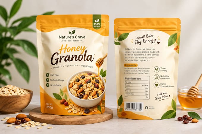 design professional pouch packaging for food and coffee