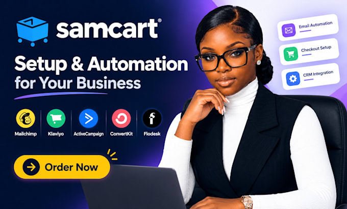 do samcart setup,automation checkout setup emailautomation,mailchimp integration